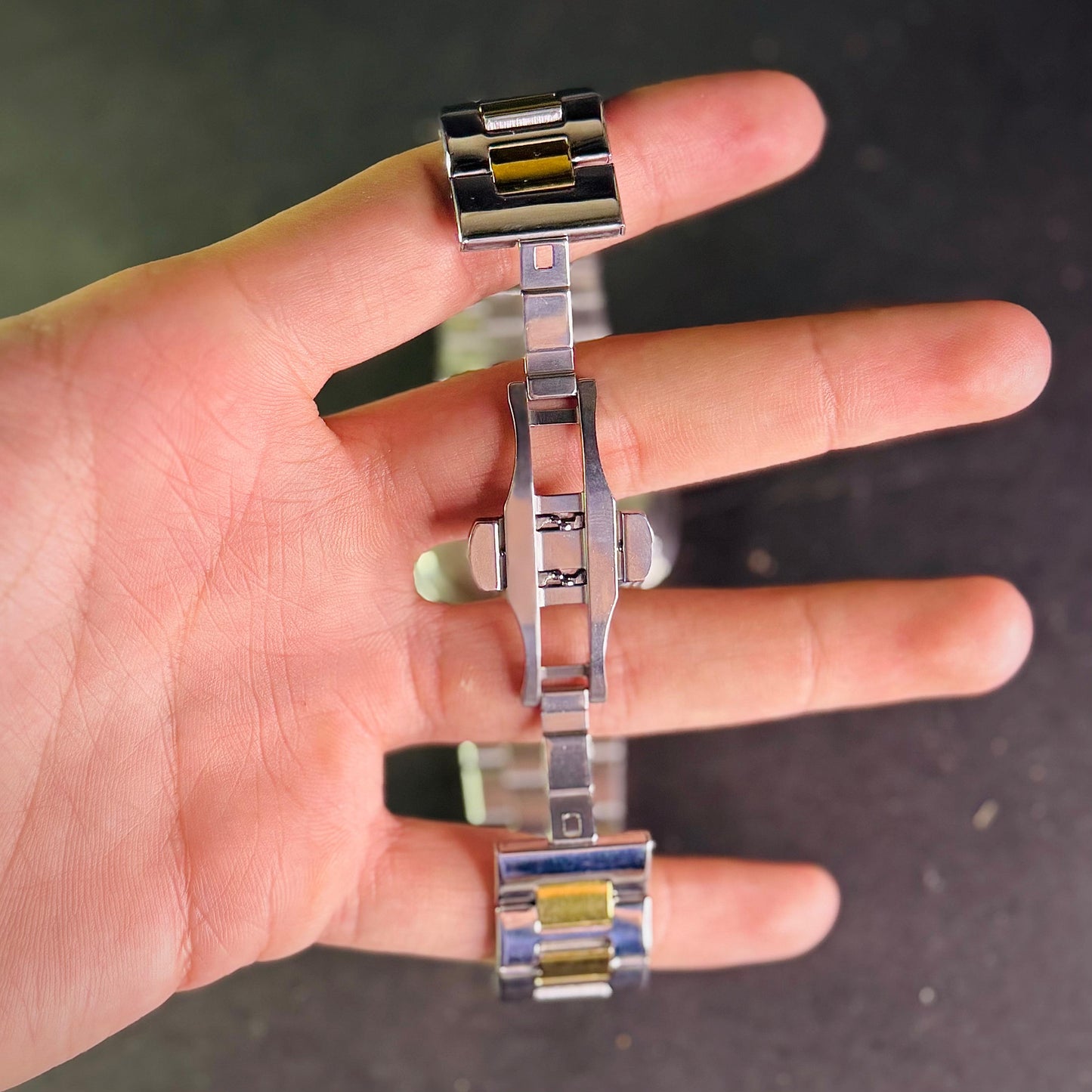 UNIVERSE POINT CHRONOGRAPH SILVER AND GOLD WATCH