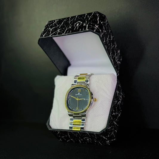 UNIVERSE POINT CHRONOGRAPH SILVER AND GOLD WATCH